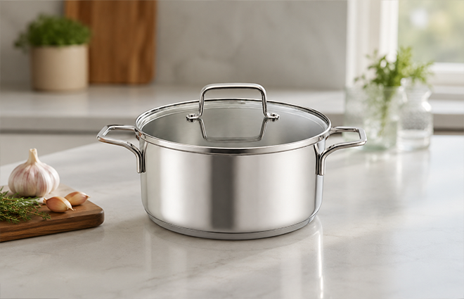 Delimano Classic Stainless Steel Casserole with Lid